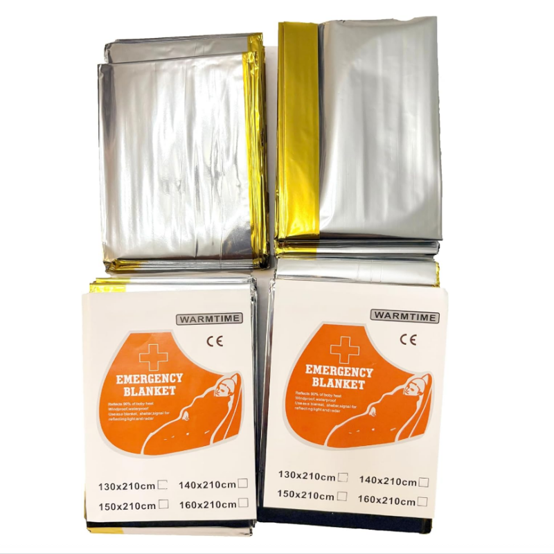 Survival Blanket Reflective - 4 Paket Selimut Termal Darurat Mylar
