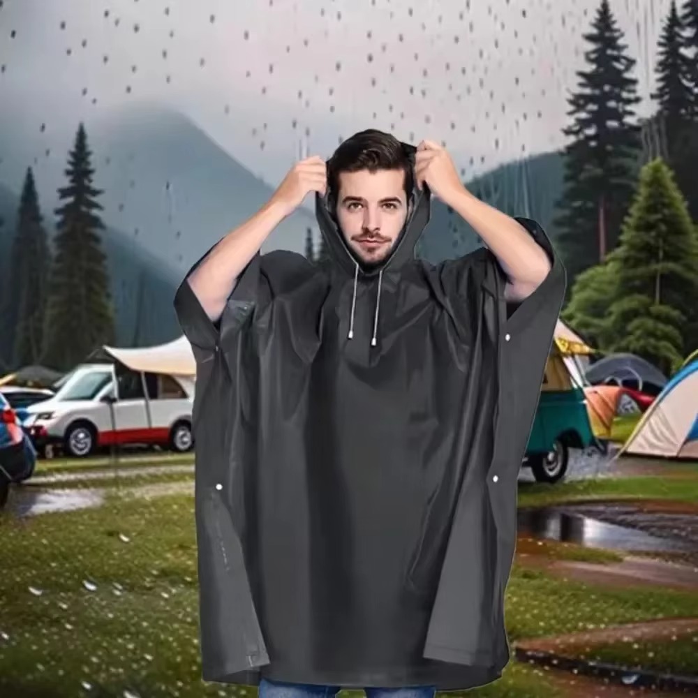 Jas Hujan 3 in 1 Tahan Air den - Emergency Poncho Rain ulasan dan harga
