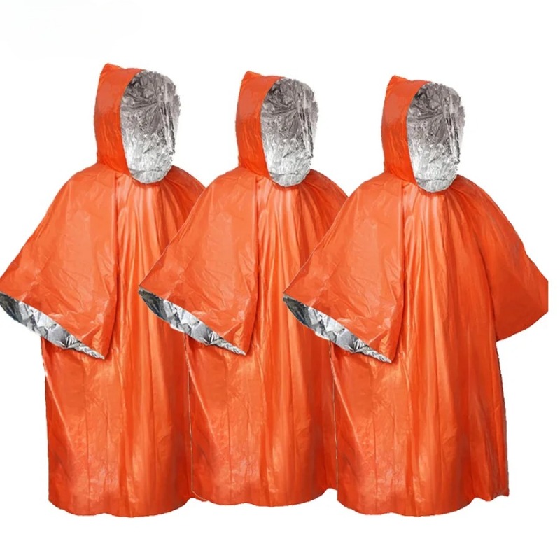 1-5 Buah Jas Hujan Multifungsi - Emergency Poncho Rain ulasan dan harga